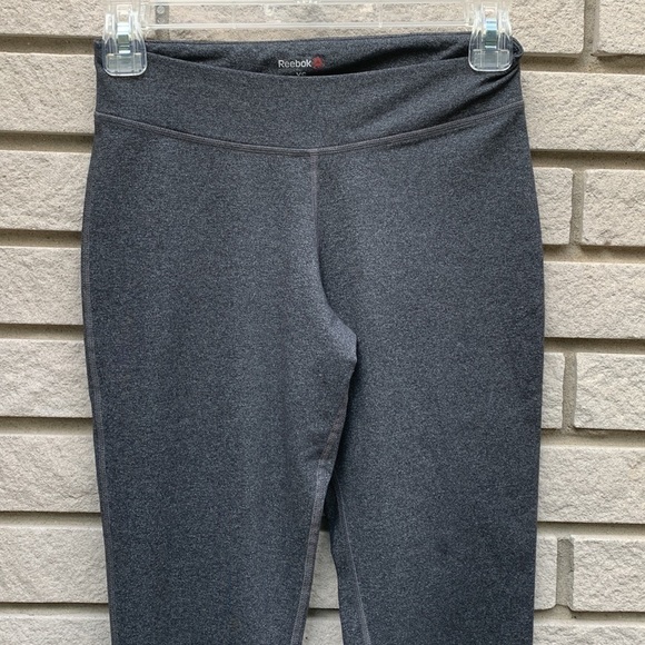 𝅺Reebok Speedwick Cropped Leggings Heather Grey XS - Picture 3 of 9